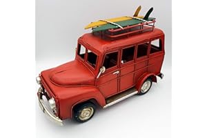 DynaSun Art Modellino Pickup Auto d’Epoca Vintage in Metallo, da Collezione in Stile Retro Antico Scala 1:20 26 cm