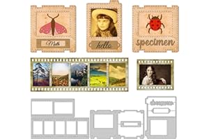 GLOBLELAND Fustelle Da Taglio per Presentazioni Vintage Fustelle Classiche per Cornici con Pellicola Artigianato con Carta In Acciaio Inossidabile Stencil per La Creazione di Biglietti