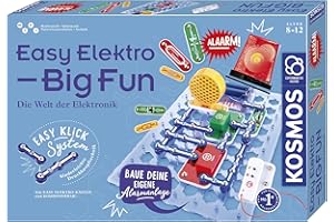 KOSMOS 620608 Easy Elektro - Big Fun, spannende Experimente zu Stromkreisen mit Reihen- und Parallelschaltungen, Radio Bauen, Sound-Anlage, Alarm-Anlage, Experimentierkasten für Kinder , Mittel