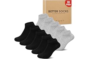 IceReco 10 Paia Calze Uomo Corte Cotone Estivi Calzini Donna Corti Sportive Fantasmini Running Trekking Tennis Elastiche