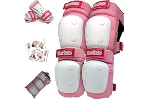 Simply Kids Protezioni Pattini Bambina I Gomitiere e Ginocchiere Bambini con Polsiere I Ginocchiere Pattini Bambina per Pattini a Rotelle, Skate, Skateboard, Bicicletta, Pattinaggio, Monopattino