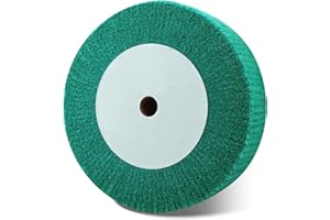 WENHUALI 8 Inch Bench Grinder Wheels, 240 Grit Tight Weave Tough Buffing Polishing Wheel, Great for Buffing Out Nicks and Scratches on Golf Clubs Metal Copper, 2" Thickness for 0.8" Arbor(Green)