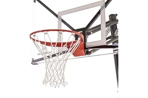 Silverback Deluxe Breakaway Rim with Nylon Net Compatible NXT and Goaliath GoTek In-Ground and Wall-Mounted Basketball Hoops,orange