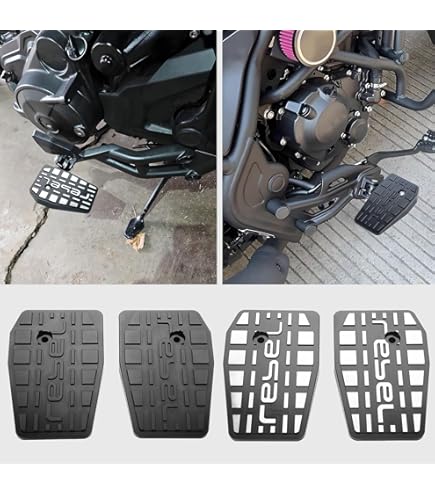 Midimttop Fußrasten Für Honda Rebel 300/500 2017-2024 - Breite Aluminium Pedale Schwarz