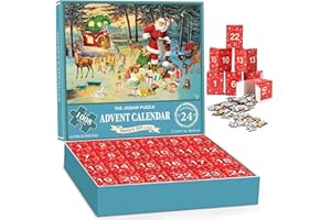 SENMAITOOLS 2023 Christmas Calendar Jigsaw Puzzles 1008 Pieces, Colourful Skill Games for the Whole Family, Adult Jigsaw Advent Calendar for 8-14 Years
