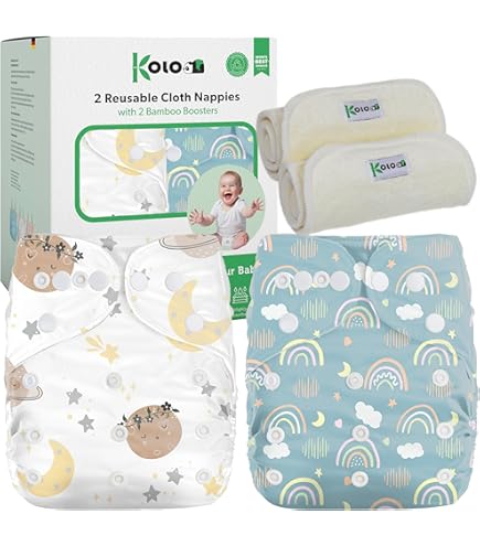 Close Pop-in premium bamboe doek luier met Aplix sluiting - verstelbaar één maat geboorte tot potje elegant printontwerp - Twilight Garden