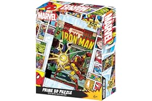 PRIME 3D | Marvel Comics - Iron Man | 3D Lenticular Jigsaw Puzzle | 46cm x 31cm - 300 pcs | Games & Puzzles | Ages 6+