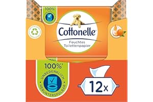 Cottonelle Geyser Feuchtes Toilettenpapier, Mein Spa Erlebnis Orange, 12 x 42 Tücher