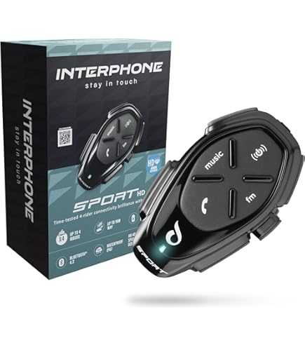 Interfono Moto Interphone UCom7R Bluetooth 5.2 - Batteria 15h, 4 Connessioni, Impermeabile IP67 - Foto 6