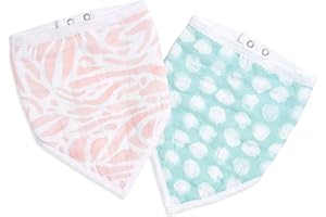 aden + anais™ Essentials - Baberos de muselina de algodón, 2 unidades, tropicalia, 100% algodón