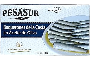 Soldimar Pesasur Boquerones White Anchovies in Olive Oil 120g (Pack of 5)
