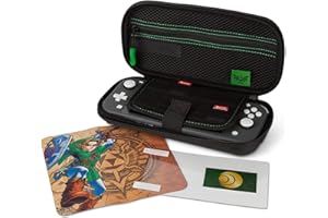PowerA Protection Case for Nintendo Switch Lite, Hard Shell Protective Pouch with Carry Handle and 9 Game Cards Storage, Official: Zelda; Link Hyrule