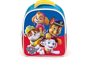 SUPERDIVER Sac a dos Cartable pour enfants Licence Officielle Disney pour l’école et la crèche - 28x23x10 cm - avec des anses rembourrées - Idéal pour enfant (La Pat' Patrouille)
