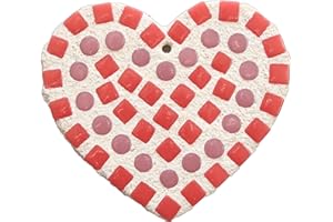 Crafty You Crafty Me - Mosaic Red Love Heart Craft Kit, Made in UK