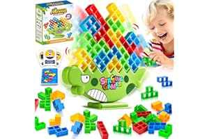 Pipihome Tetris Tower, 64 Pezzi Tetris Tetra Tower, Tetris Gioco per Bambini, Gioco Della Torre di Tetris, Gioco Bambina 4 5 6 7 8+ Anni, Giochi Educativi 3 Anni, Montessori Gioco Bimba 4 Anni