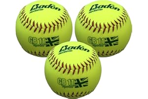 ALAN RANSOME SPORTING GOODS GROUP LIMITED Baden GB11S 'Synth' Softball - ASA Approved - Pack of 3