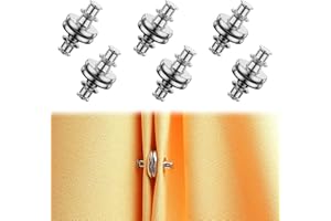 BEYLOS 6Pairs Magnetic Curtain Clips Double Sided Attraction Curtain Magnets to Keep Closed for Kitchen Bathroom Hotel Office Curtains Table Cloths Shower Mats Better Hold Curtains Without Slipping