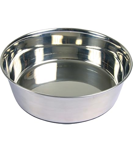 Ciotola Per Animali Kerbl In Acciaio Inox - 1800ml, Nero Con Motivo, Per Cibo E Acqua - Foto 7