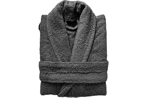 Slumber Nights Cotton Terry Towelling Bathrobe Unisex Dressing Gown Men Women Super Absorbent