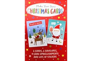 YLAB Créez vos propres cartes de Noël - Kit de fabrication de cartes pour enfants - Pack de 6 cartes avec enveloppes