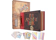 Our Adventure Book 11.9 * 7.6inch 80 PáGinas, Texto En Relieve Tapa Dura Movie Up Adventure Bookscrapbooking,¡Perfecto Para Aniversarios, Bodas,Viajes,Navidad,Regalos De Pareja!