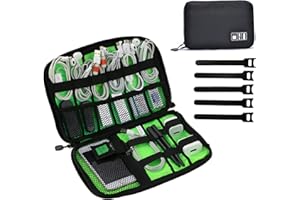 JamBer Kabeltasche Reisen Kabel Etui Elektronik Zubehör Organizer Tasche Kabel Organizer für Bag Accessories Handy Ladekabel, Powerbank, USB Sticks Schwarz