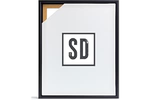 Stallmann Design Cadre à joint d'ombre pour châssis | 80x100 cm | Noir | MDF cadre pour toiles avec effet de profondeur | avec accessoires de montage | Cadre sans verre ni dos d'âne