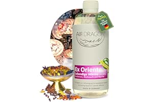 AIRDRAGON EX ORIENTE – katalityczny zapach do pomieszczeń bez sztucznych substancji zapachowych – naturalny zapach do pomieszczeń z naturalnym olejkiem eterycznym do każdej lampy katalitycznej 500 ml