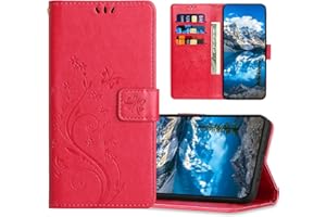 JZASES Hülle für Samsung Galaxy A70 / Galaxy A70S, PU Leder Handyhülle, Klappbar Prägung Brieftasche Stoßfeste Schutzhülle Kompatibel mit Samsung A70 / A70S, Rosarot