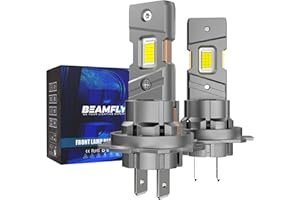 BEAMFLY H7 LED 110W 36000LM Lampadine, 15-Chip CSP 700% 6500K Bianco Freddo Lampadina H7 Abbaglianti Anabbaglianti, Design Mini 1:1 per Auto e Moto, Plug and Play, Impermeabile IP68, Confezione da 2