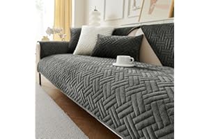 GKXLH New Sofa Cover Washable - Soft Milk Flannel Sofa Covers 1 2 3 Seater, Non-Slip Sofa Slipcovers, Couch Covers for Sectional Sofa, Corner Couch Cover L Shape Furniture Protector (Dark Grey)