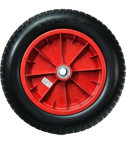 Lot De 5 Roues De Brouette Pleines 5 X 1,5 Pouces - Caoutchouc Anti-Crevaison Ultra Résistant Et Silencieux Pour Brouette, Chariot De Jardin Et Transport