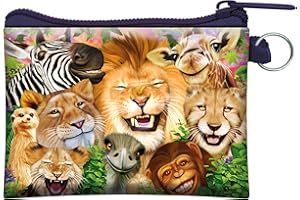 Porte-Monnaie 3D LiveLife - Sourires de Safari de Deluxebase. Porte-Monnaie & Carte Lenticulaire 3D Animaux Fermeture éclair sécurisée avec Illustrations sous Licence Artiste renommé Michael Searle