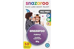 Snazaroo - Peinture Pour Visage et le Corps, Maquillage Pour Visage et Déguisement, Pour Enfants et Adults,Fard Blister 18 ML, Couleur Violet