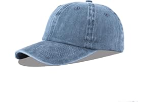 LANGZHEN Unisex Baseball Cap 100% Cotton Fits Men Women Washed Denim Adjustable Dad Hat