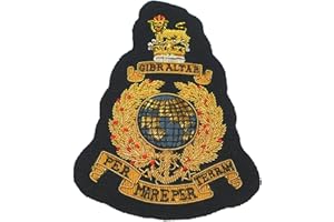 IMPERIAL KILT PRODUCTS Royal Engineers Royal Air Force Officers Royal Engineers Royal Welsh Regiment Embroidered Gold Silver Bullion Blazer Badge (Royal Marines Military Blazer Badge)