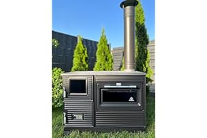 Homeparadise Outdoor-Küchenofen Terrassenofen Kuzine Soba/Gartenküche Holzofen Ofen mit Holz Holzkohle