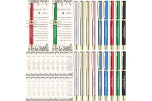 Nezyo 18 Sets Geschenke zur Wertschätzung Der Mitarbeiter Dankeschön Geschenke für Kollegen Motivierender Kugelschreiber mit Lesezeichenkarte Motivierende Geschenk zu Geben Team Kollege(Weihnachten)