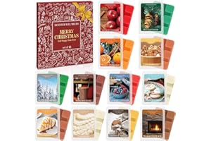 Scent-Hi Duftwachs Schmelzwachs, Weihnachtlich Duftwachswürfe, Natürliches Soja, 12 Düfte Wachstörtchen, für Raumdüfte, Weihnachtendeko, Duftlampen Scented, SPA
