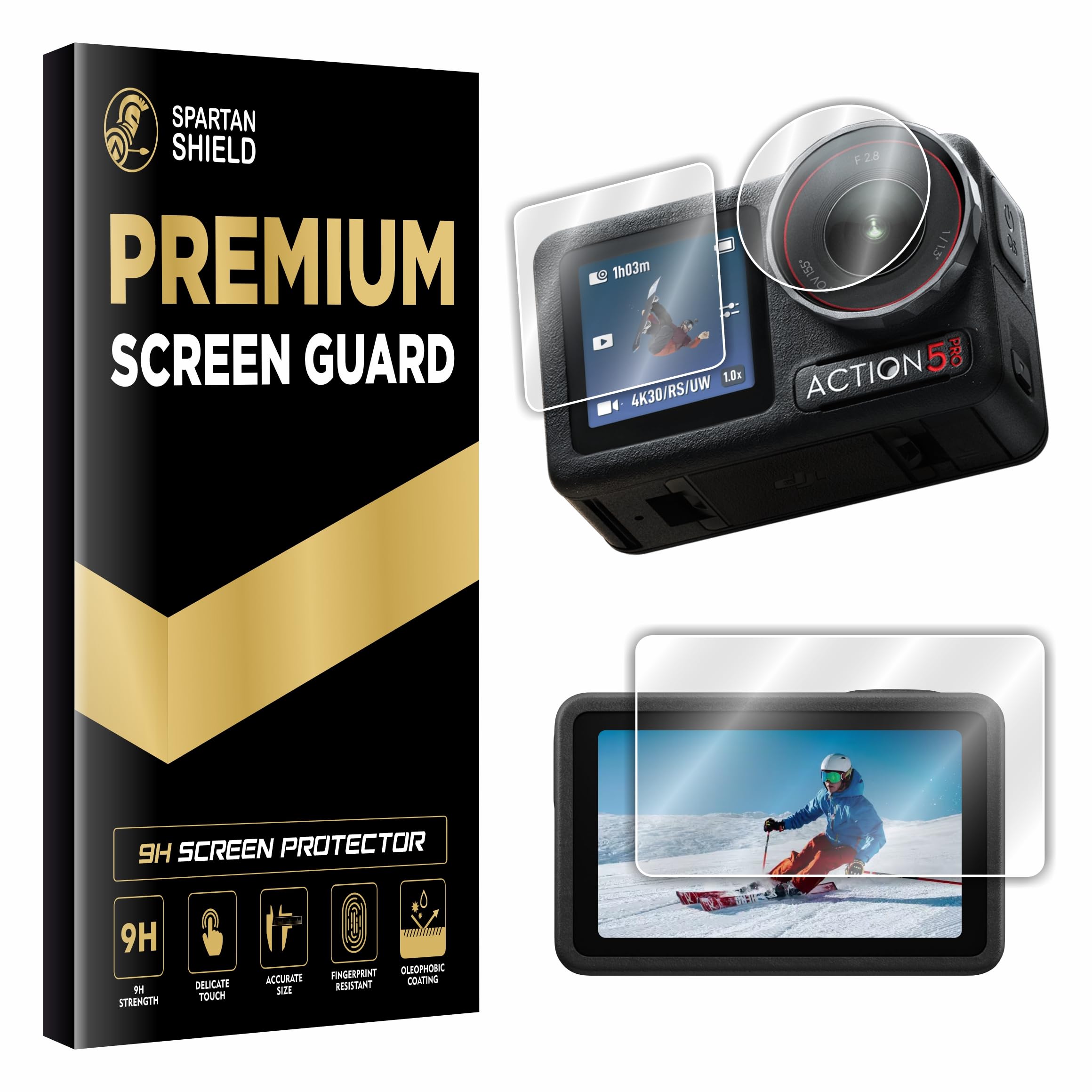 SPARTAN SHIELD PET Screen Guard Review: DJI OSMO ACTION 5 PRO 3 Pcs Combo
