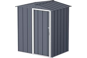 Duramax - caseta cobertizo jardín - ECO ELCHE 5X4 - Metal - color gris antracita - 1.2 (con el voladizo) x 1.6 x 1.8 metros