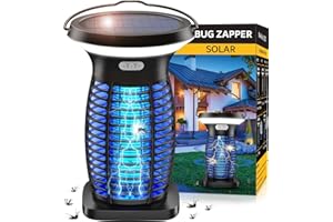 PRANITE Insecticida solar, lámpara inalámbrica de 3500 V para interior y exterior, resistente al agua IP66 para jardín, terraza, camping