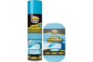 ABC PARTS Abc Car Cleaners Pack Duo Limpia Salpicaderos 250 ml + Esponja Limpia Salpicaderos Aroma Ocean con Silicona Protectora de Plásticos y Vinilos.