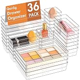 Quirlig 36 Pieces Drawer Organizers, Organizer Boxes 4 Sizes | Goodbye messy drawers. Great for cosmetics, jewelry and small