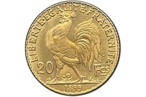 PRECIOUS & VALUABLE METALS PORQUE NO SOLO EL ORO RELUCE Replica di alta qualità della moneta storica: Francia 1899 20 Francs Oro Marianne Gallo Terza Repubblica.