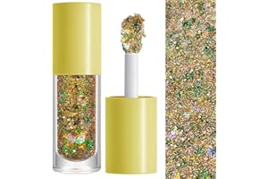 HTRUIYATY Gel Paillettes Visage Cheveux et Corps pour Paillette de Sirène,Visage Maquillage Paillette Festival Halloween Carnaval