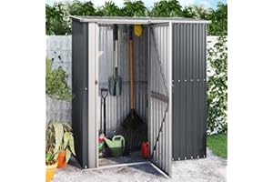 Norheim Caseta de Jardín 180,5x97x209,5 cm Cobertizo Exterior de Acero Galvanizado con Puerta con Cerradura para Almacenamiento de Herramientas Gris Antracita