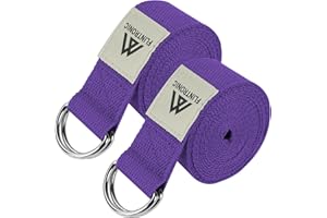 Flintronic Pasek do Jogi i Pilatesu - Bardzo Długi, Regulowany, Elastyczny Pasek Sportowy i Fitness do Tańca