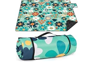 GLOSKIN Coperta da Picnic, Stuoia Campeggio 200 × 200 cm,Tappetino da Picnic Lavabile Portatile,Coperta da Campeggio All'Aperto, Adatto per Esterno, Barbecue,Spiaggia, Coperta da Campeggio da Viaggio