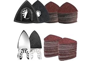 LEILUO Juego de 127 hojas de sierra multiherramienta de 80 mm, accesorios universales para herramientas oscilantes con bolsa de almacenamiento, compatible con DeWalt Makita Dremel y Milwaukee más